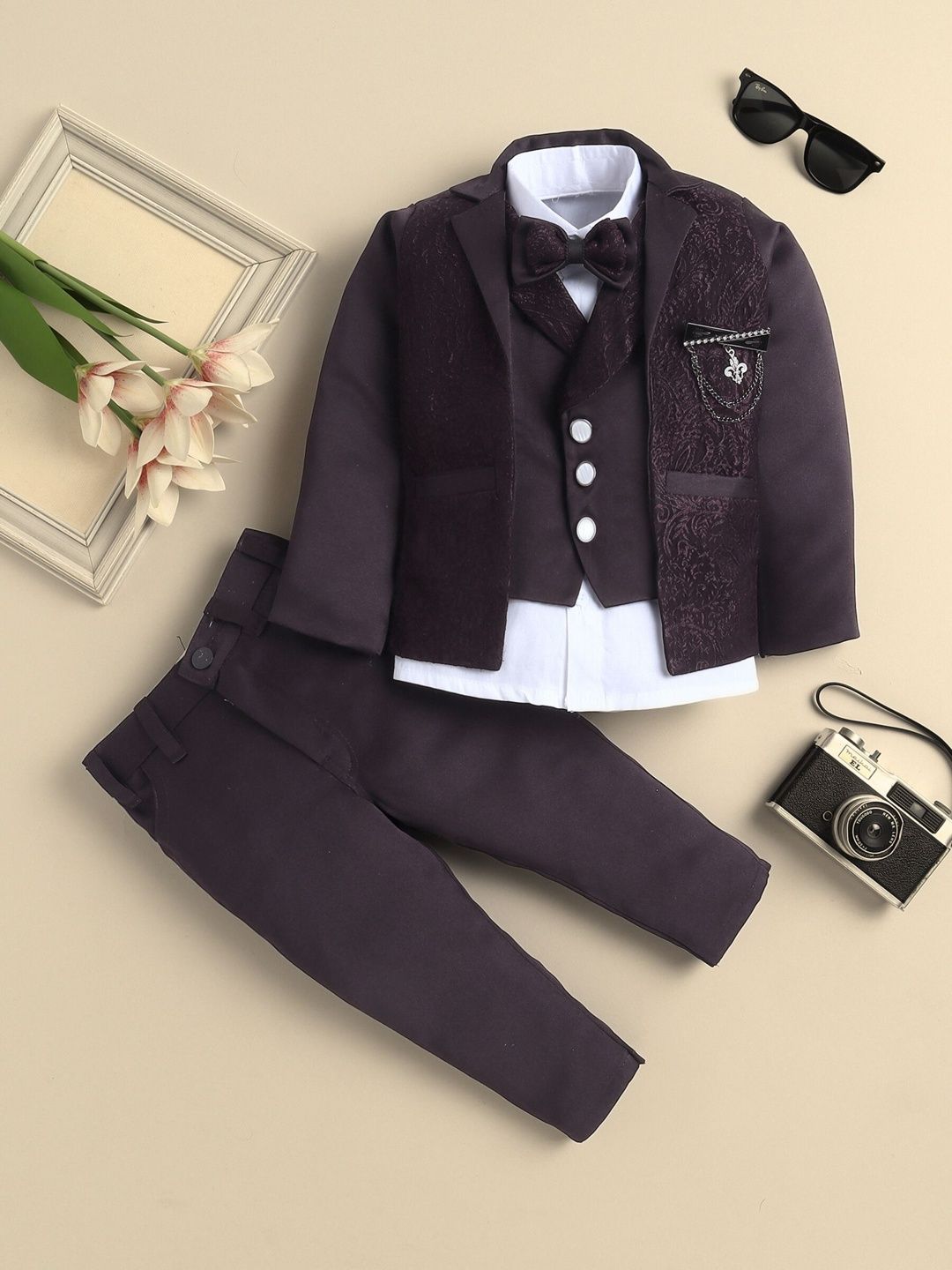 YK Boys Embellished With Embroidered 4 Piece Suit-picture-25