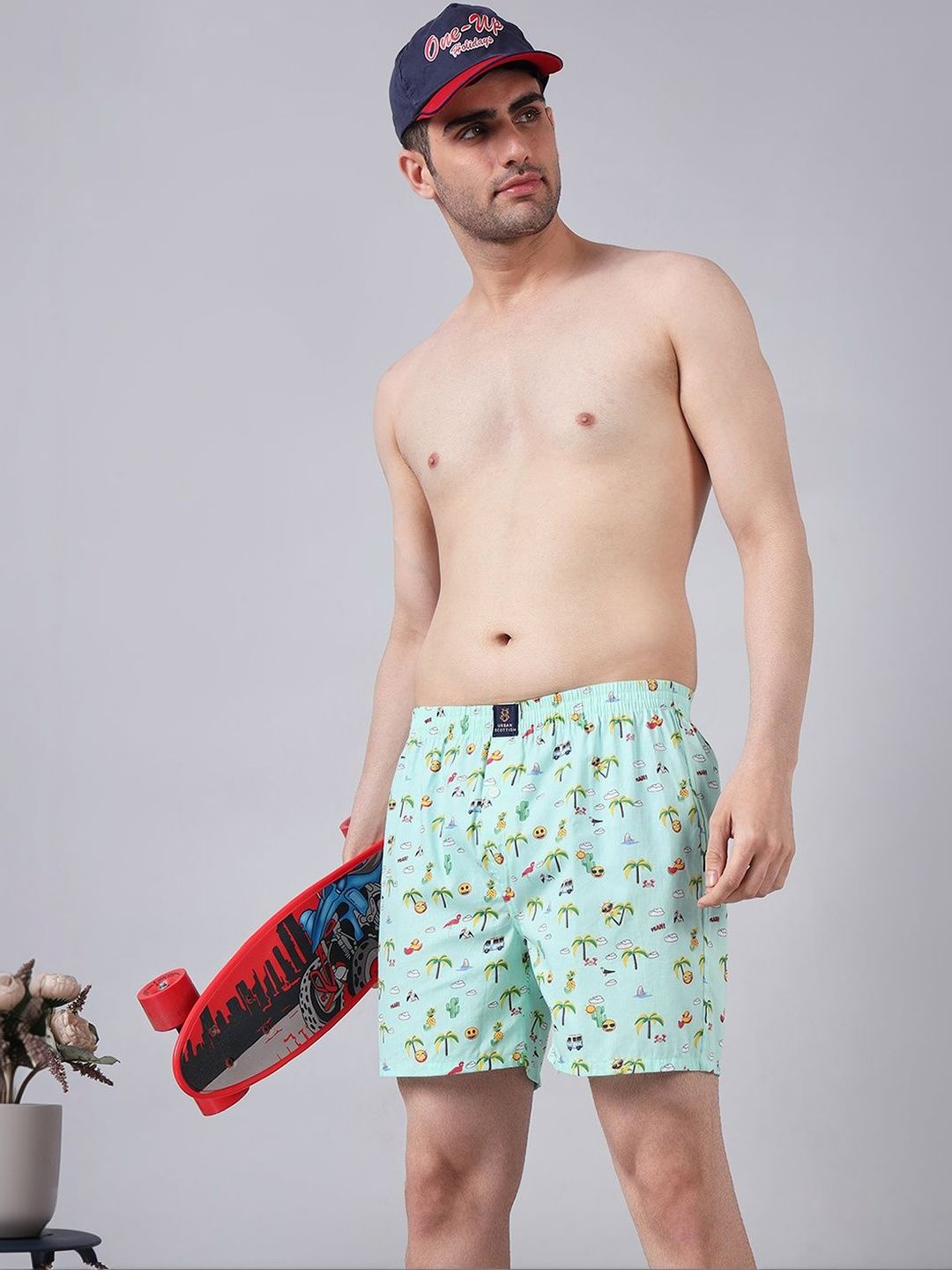 URBAN SCOTTISH Pack Of 4 Printed Pure Cotton Boxers-picture-27
