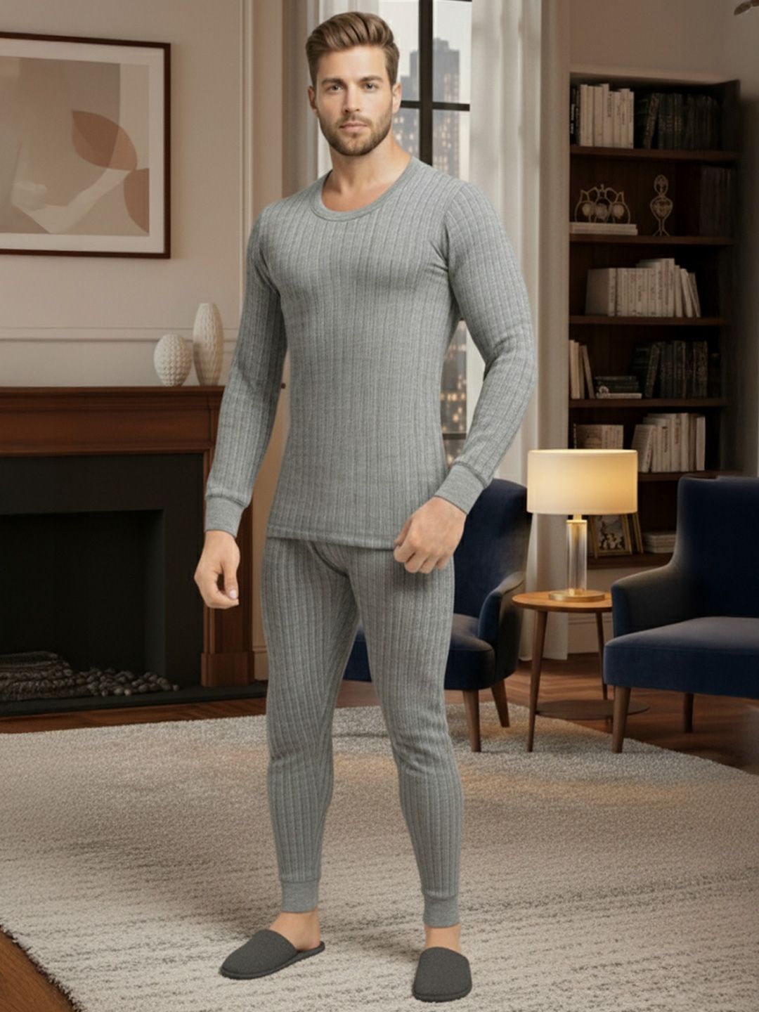 Lux Cozi Men Round Neck Thermal Set-picture-20