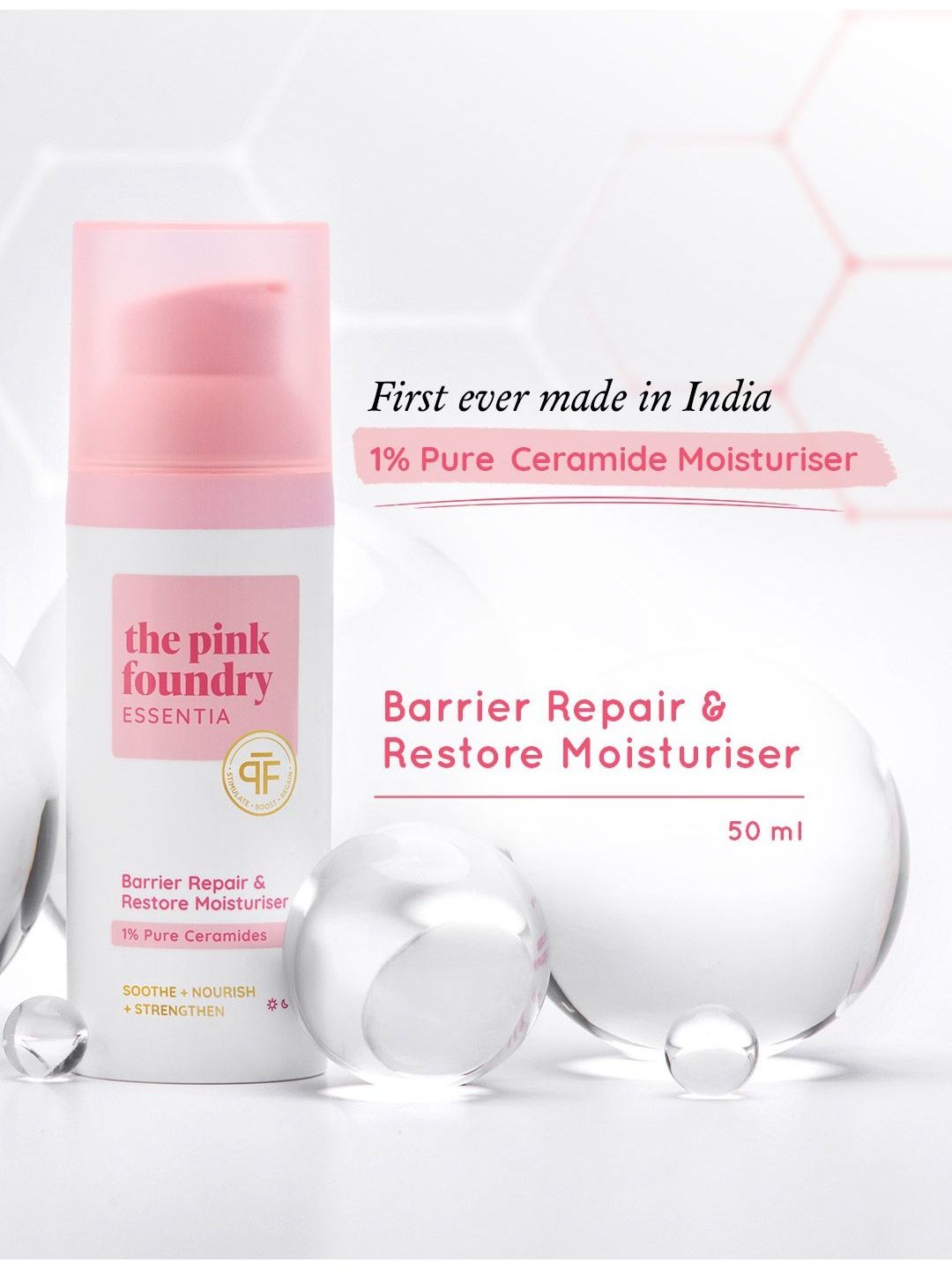 The Pink Foundry Barrier Repair & Restore Moisturiser With 1% Pure Ceramides - 50 ml-picture-0