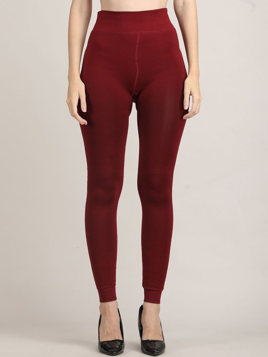 TRENDYFY Women High-Rise Winter Thermal Leggings-image-3