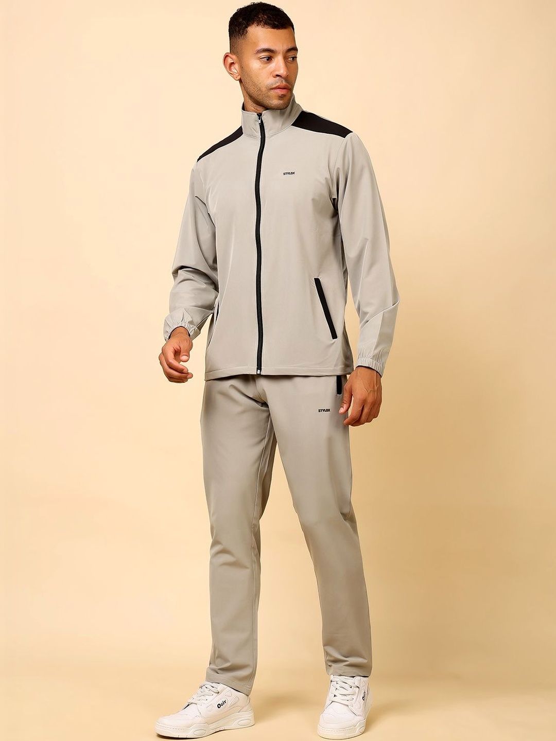Stylox Men Mock Collar Mid-Rise Tracksuits-picture-42