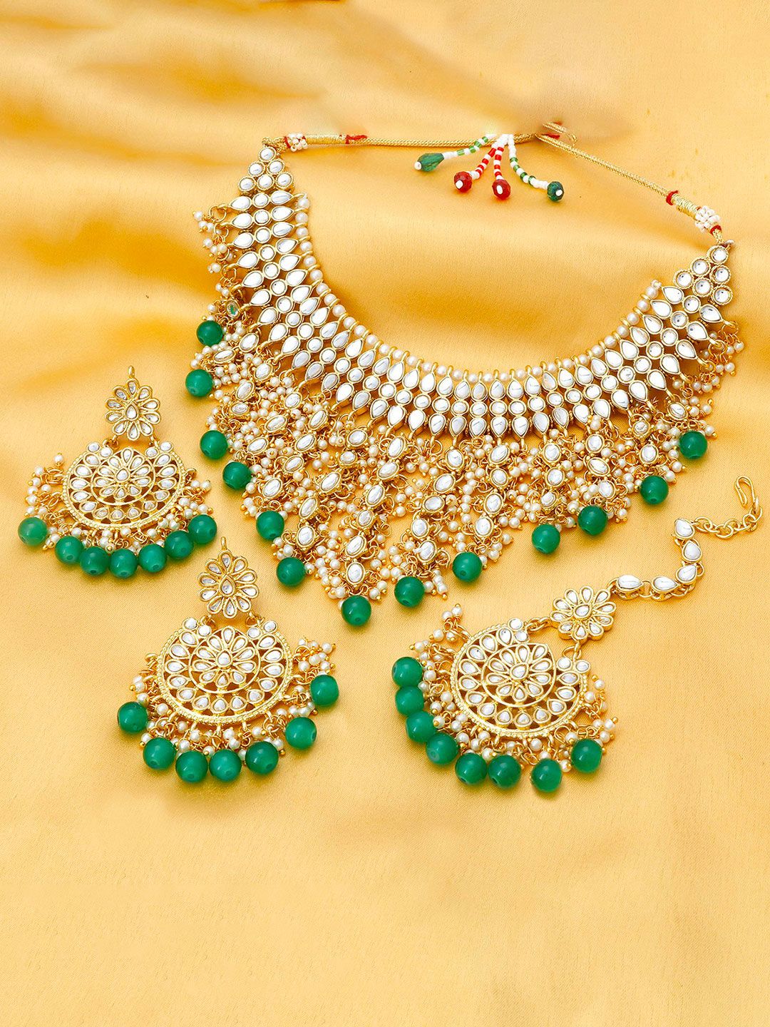 Glorious Kundan Gold Plated Choker Necklace Set for Women