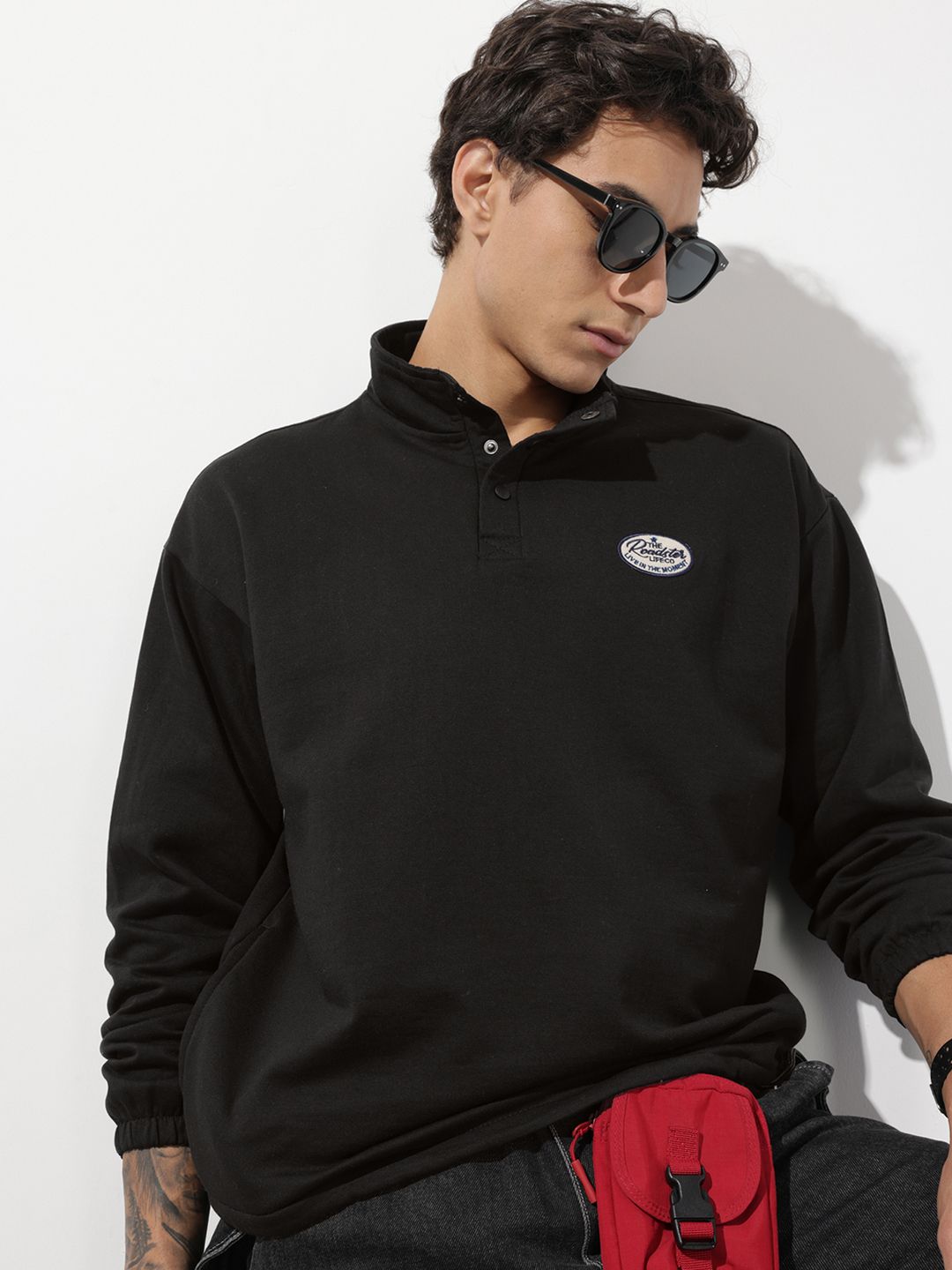 The Roadster Life Co. Relaxed Fit High Neck Sweatshirt-picture-12