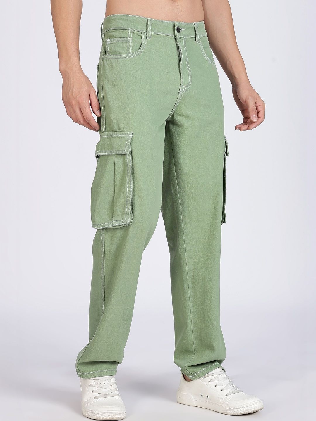 HERE&NOW Men Comfort Relaxed Fit Mid-Rise Light Fade Jeans-picture-40