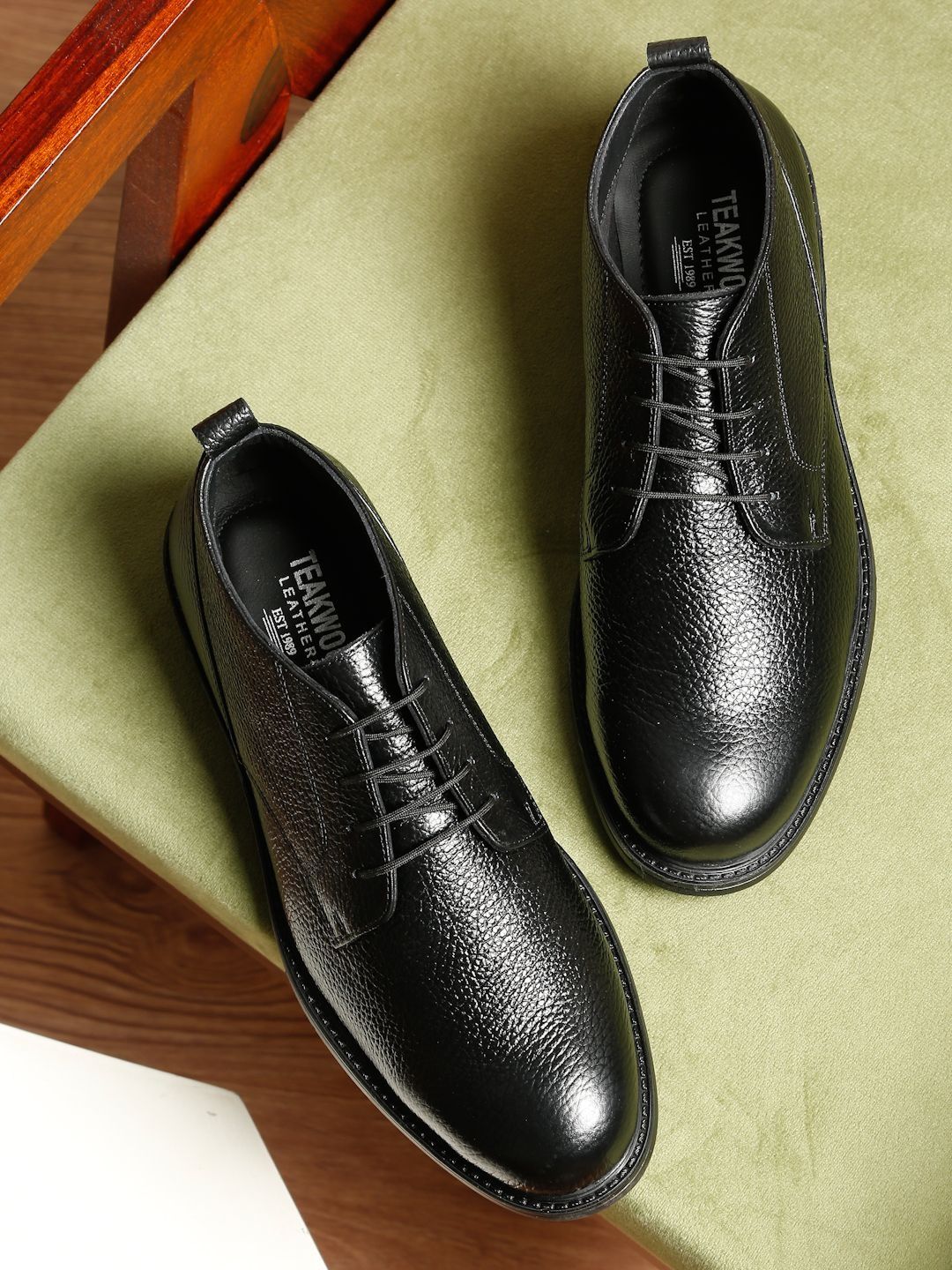 Teakwood Leathers Men Round Toe Leather Formal Derbys-picture-17