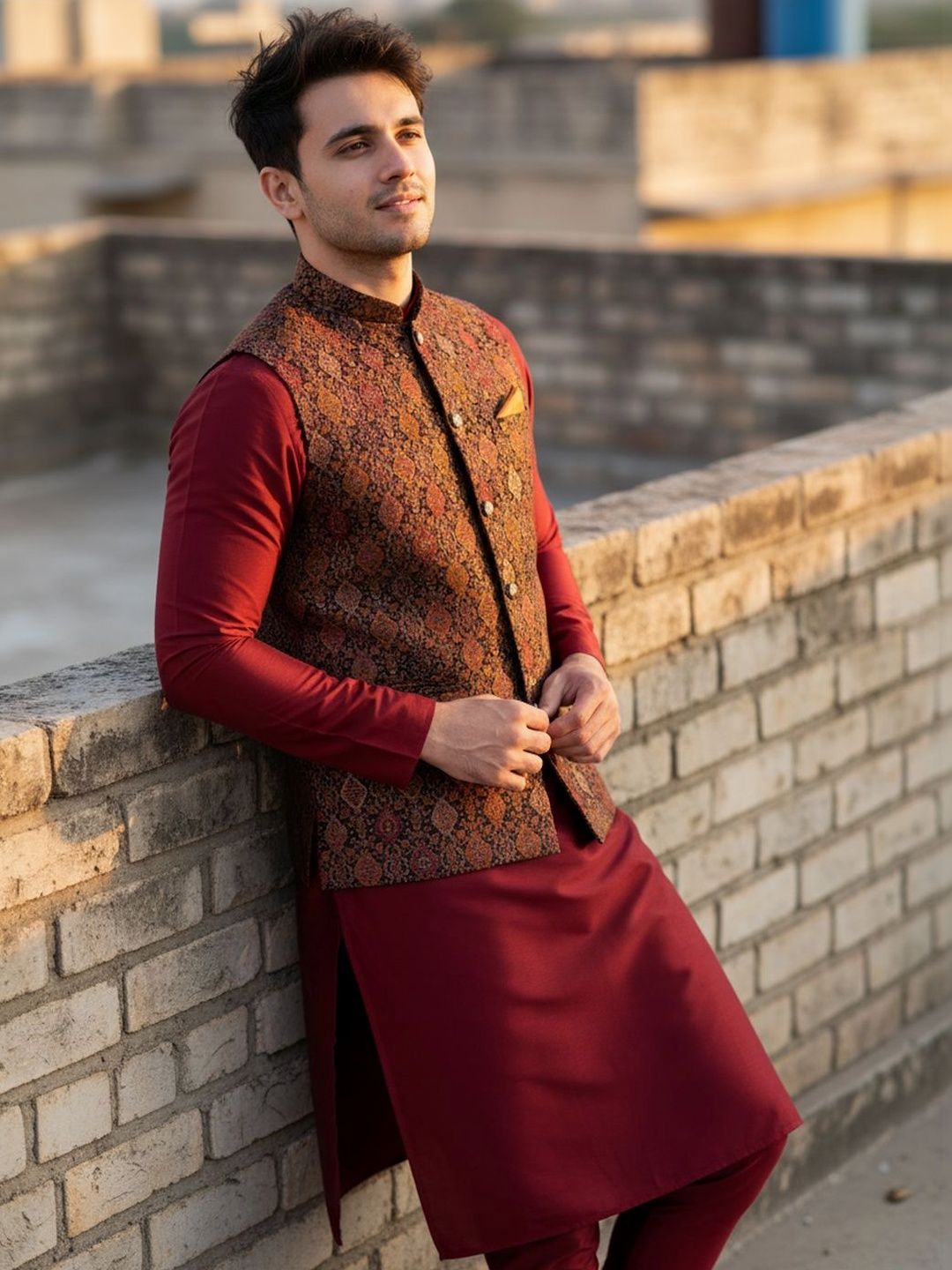 KISAH Men Regular Kurta with Trousers-picture-16