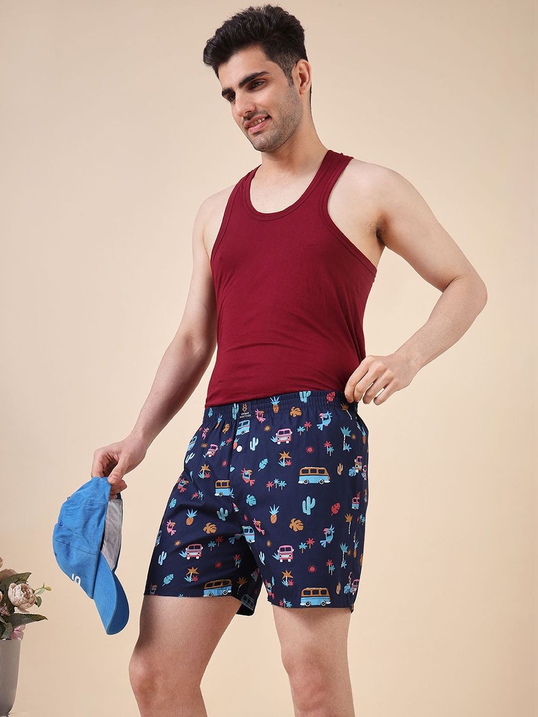 URBAN SCOTTISH Men Pack Of 4 Printed Pure Cotton Boxers-image-18