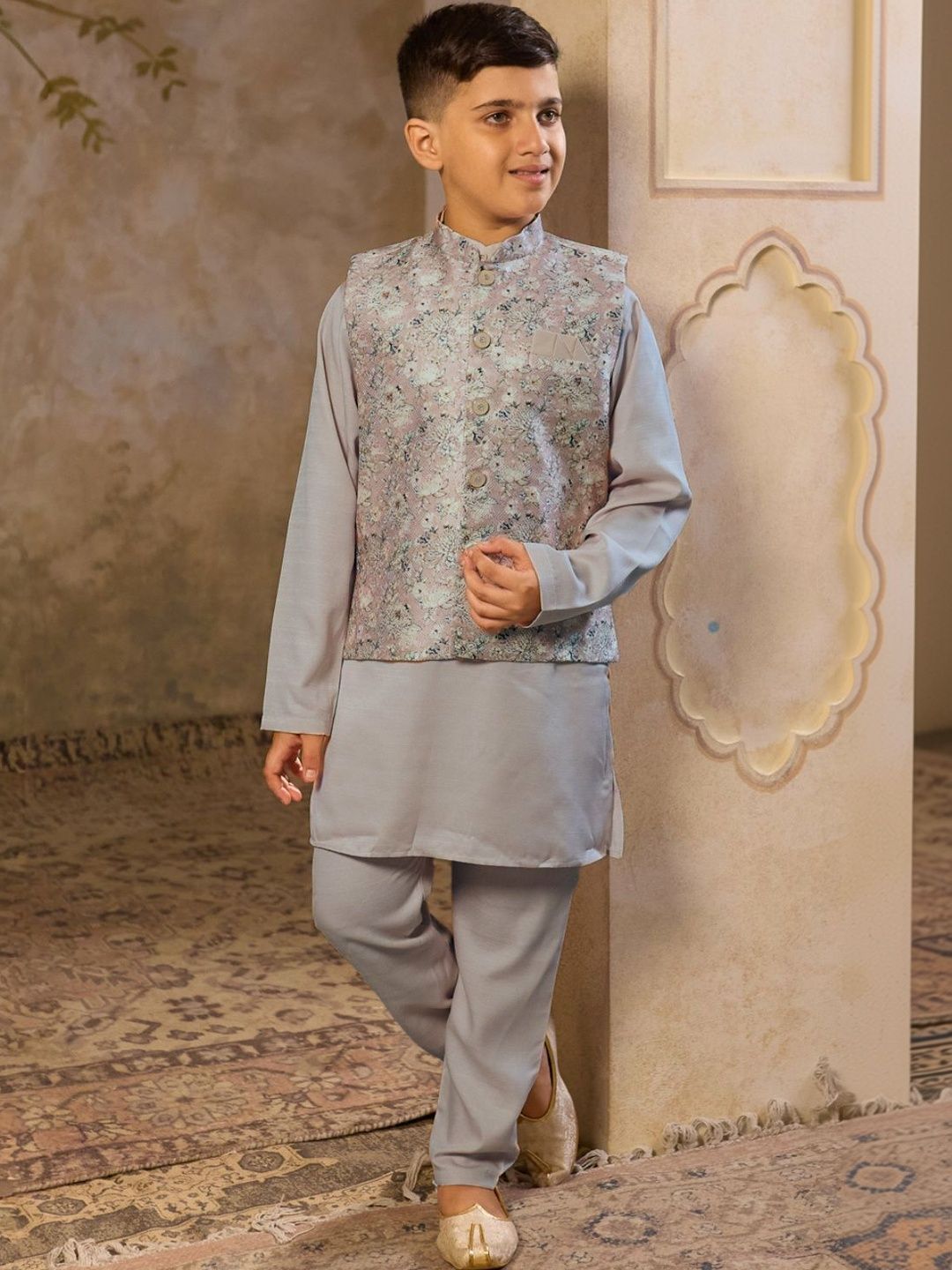 Aj DEZInES Boys Regular Kurta with Pyjamas-image-8