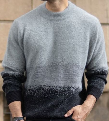 Buy Powerlook Men Colourblocked Pullover With Fuzzy Detail - Sweaters ...