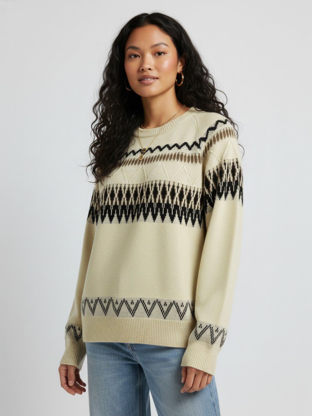 glitchez Self Striped Oversized Pullover-picture-20