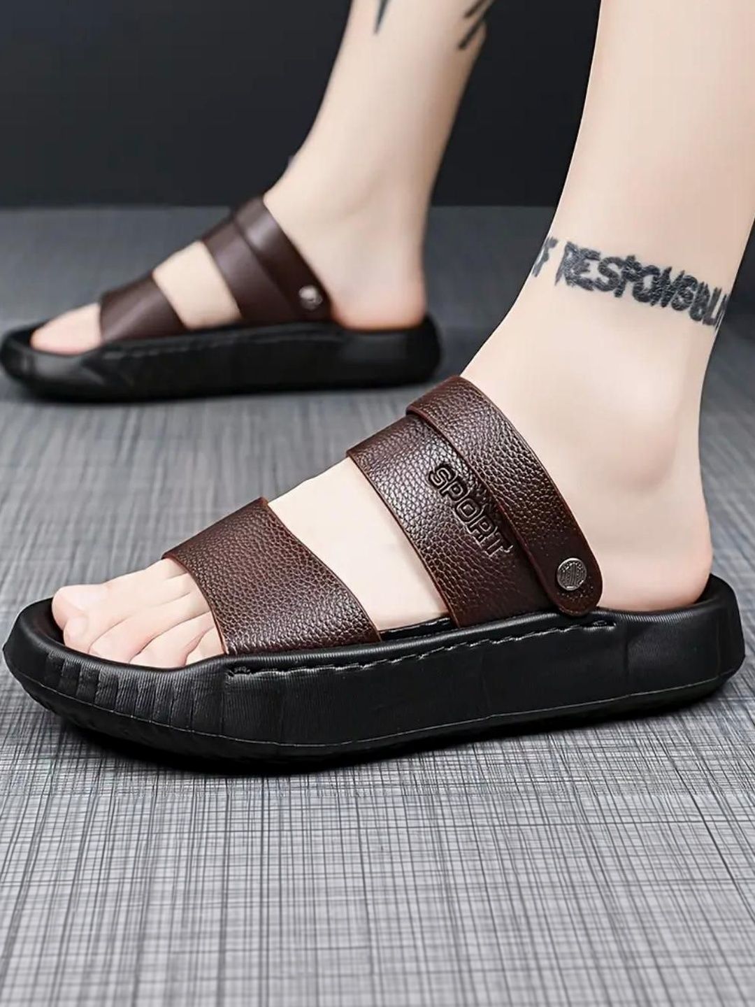Robbie Jones Men PU Comfort Sandals-picture-12