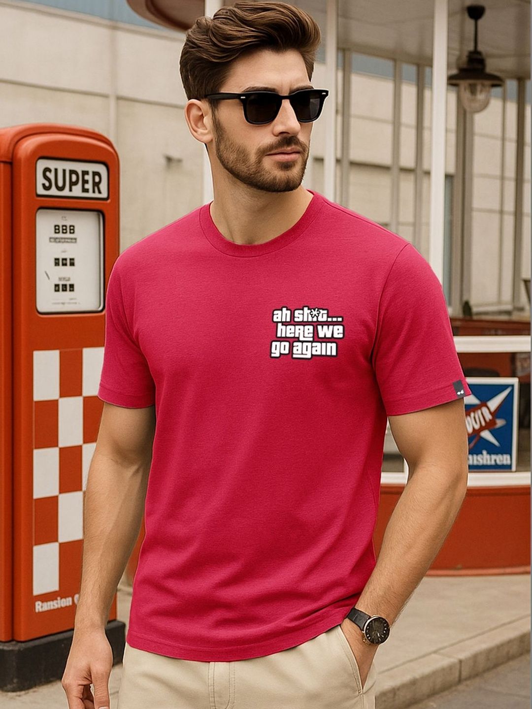 Bewakoof Men Typography Printed Pure Cotton T-shirt-picture-39