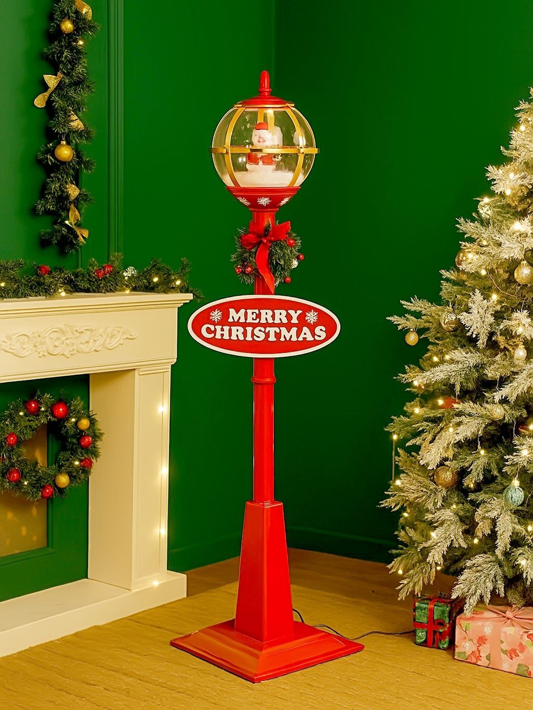 Little Surprise Box LLP Tall Snowman Snowfall Globe Floor Lamp-picture-13