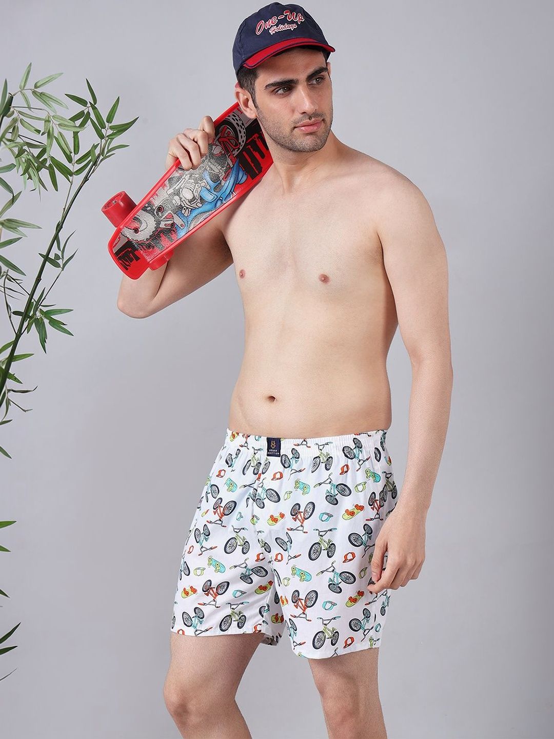 URBAN SCOTTISH Pack Of 4 Printed Pure Cotton Mid-Rise Boxer-picture-12