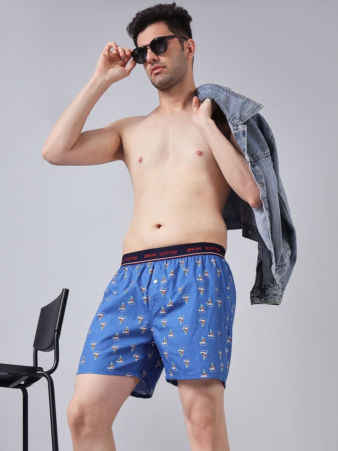 URBAN SCOTTISH Pack Of 4 Printed Pure Cotton Mid-Rise Boxer-picture-29
