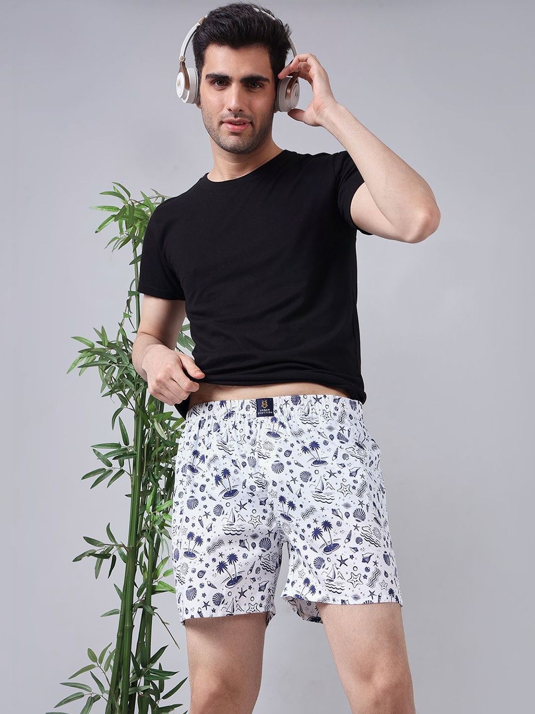URBAN SCOTTISH Men Pack Of 4 Printed Pure Cotton Mid-Rise Boxer-picture-28