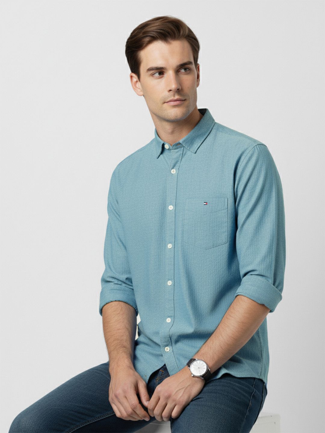 Louis Philippe Jeans Slim Fit Casual Shirt-picture-14