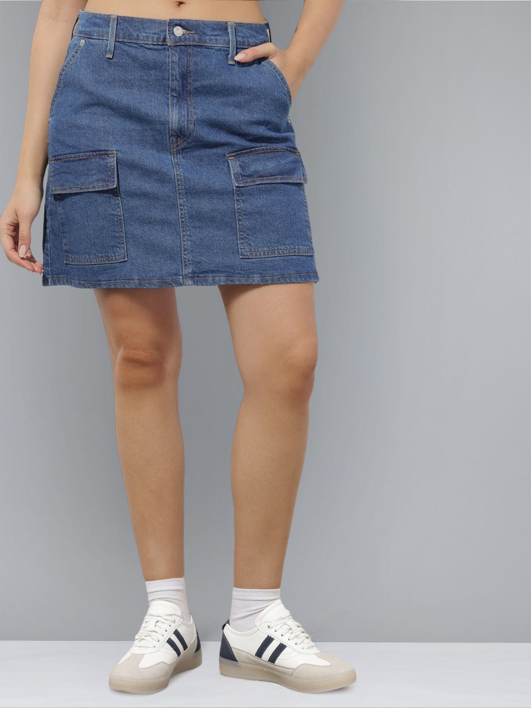 Levis Women Denim Mini Skirt-image-0