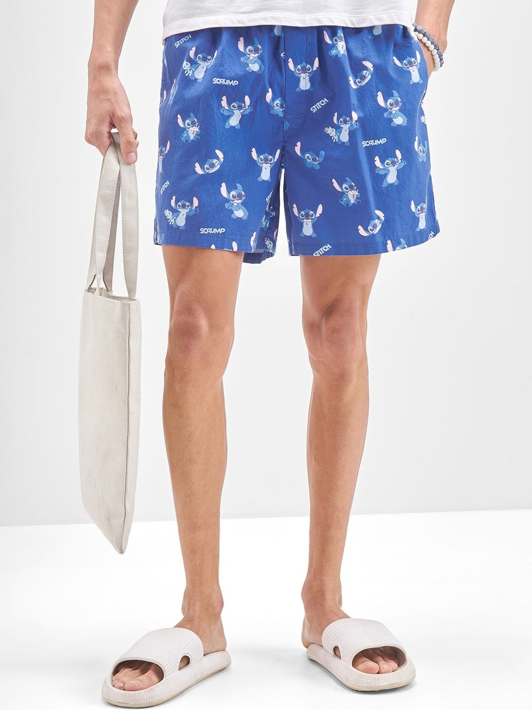 HIGHLANDER Men Disney Lilo & Stitch Printed Cotton Mid Rise Boxers-picture-52