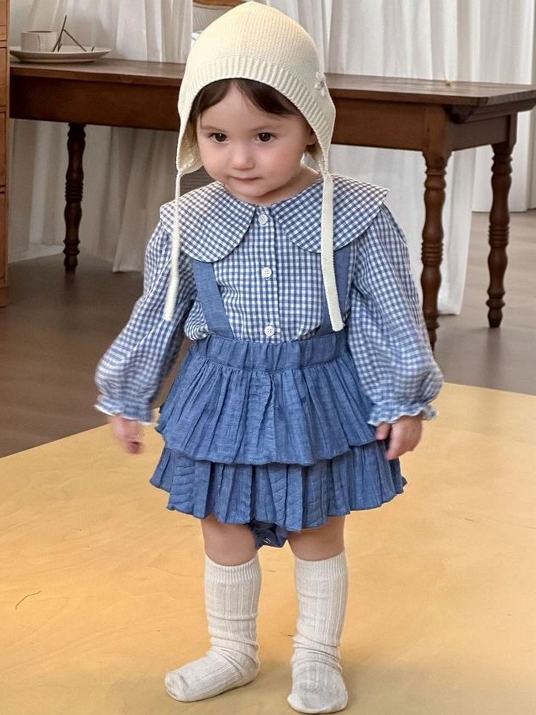 LULU & SKY Girls Pure Cotton Tiered Suspender Skirt-picture-13