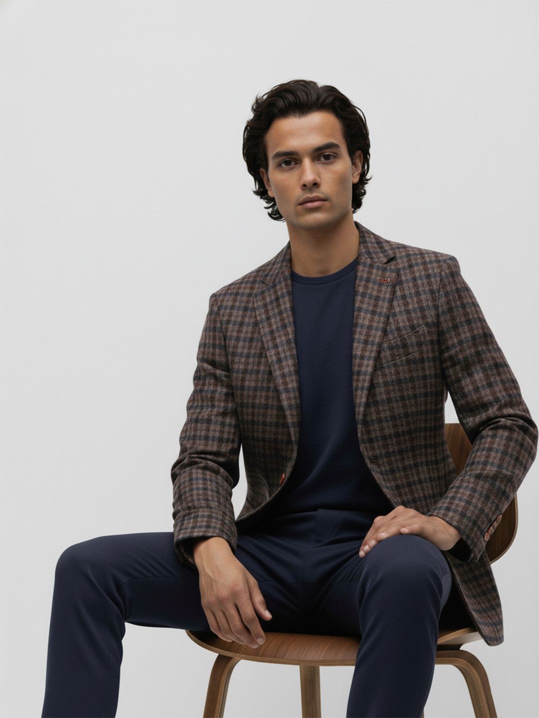 mr bowerbird Mr. Bowerbird Tailored Fit Checked Single-Breasted Casual Blazer-picture-20