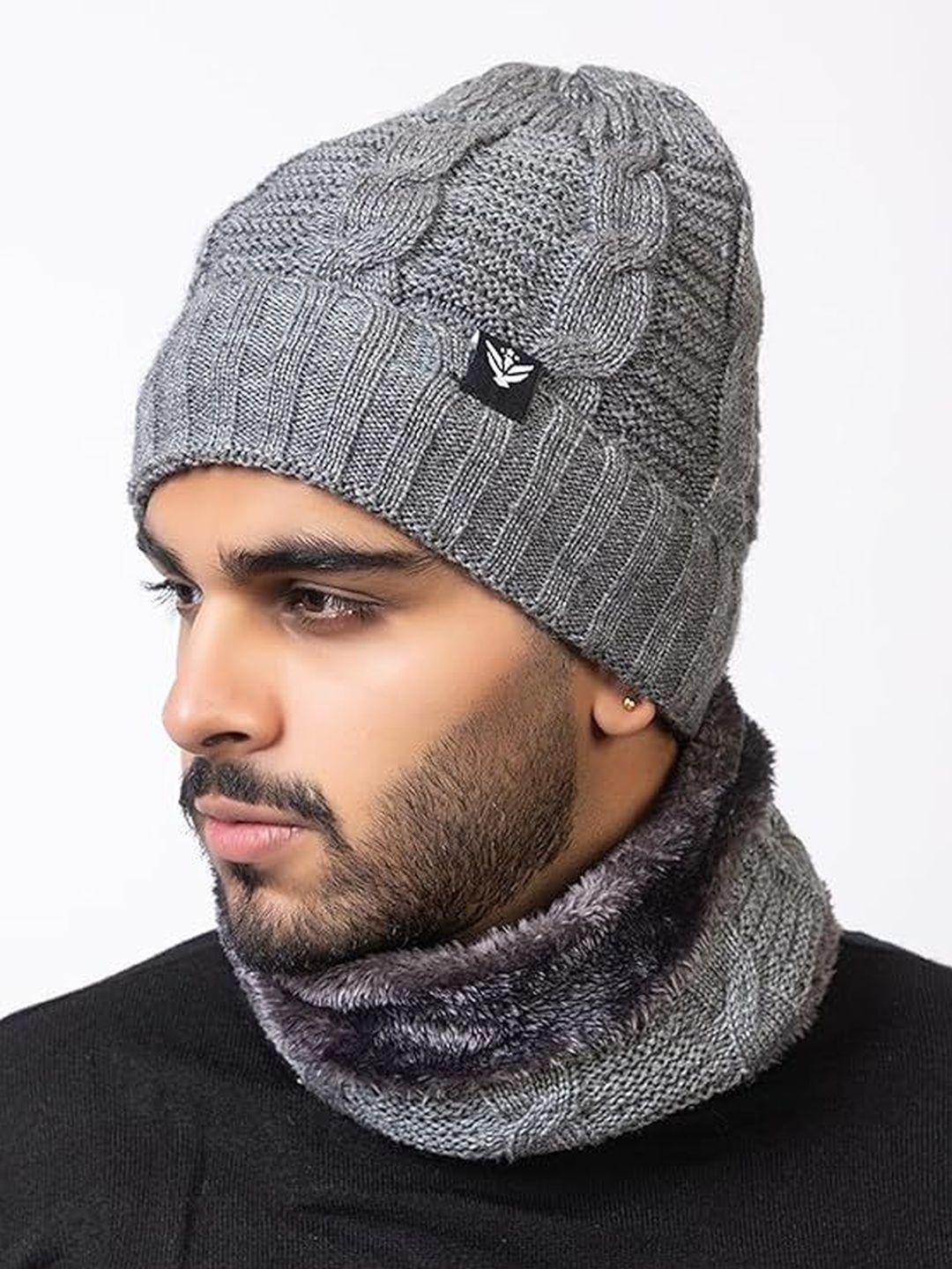 Amoldo Men Self Design Woollen Beanie Cap-picture-11