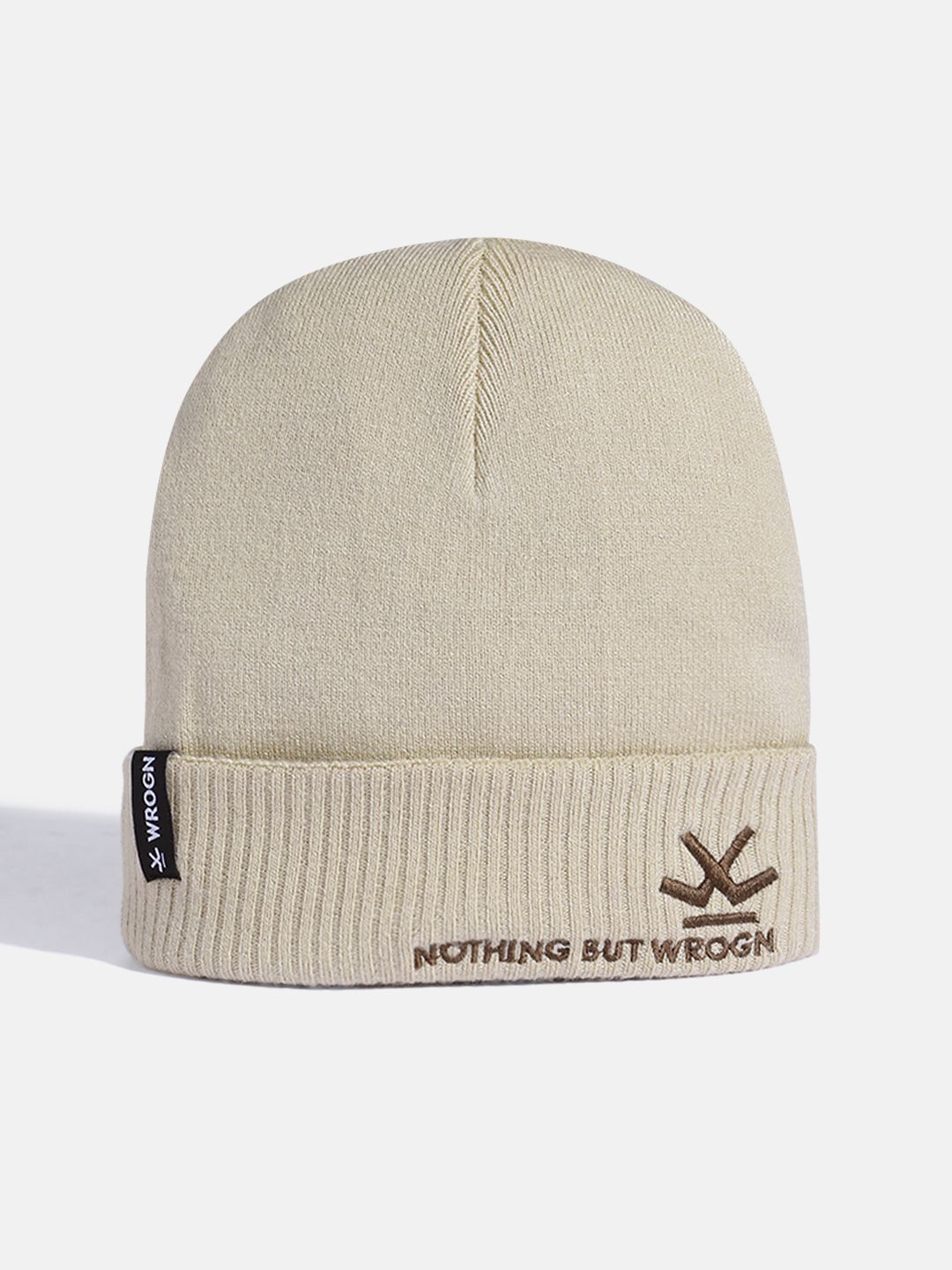 WROGN Unisex Embroidered Acrylic Beanie