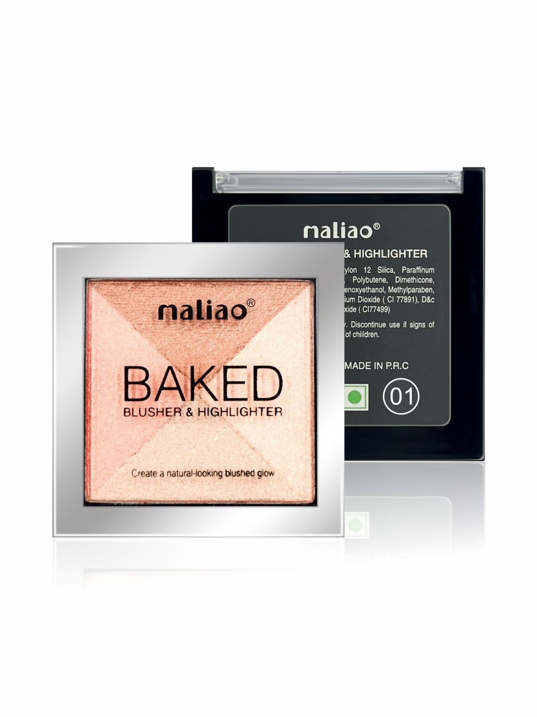 Maliao Baked Blusher & Highlighter - Shade 01-image-36
