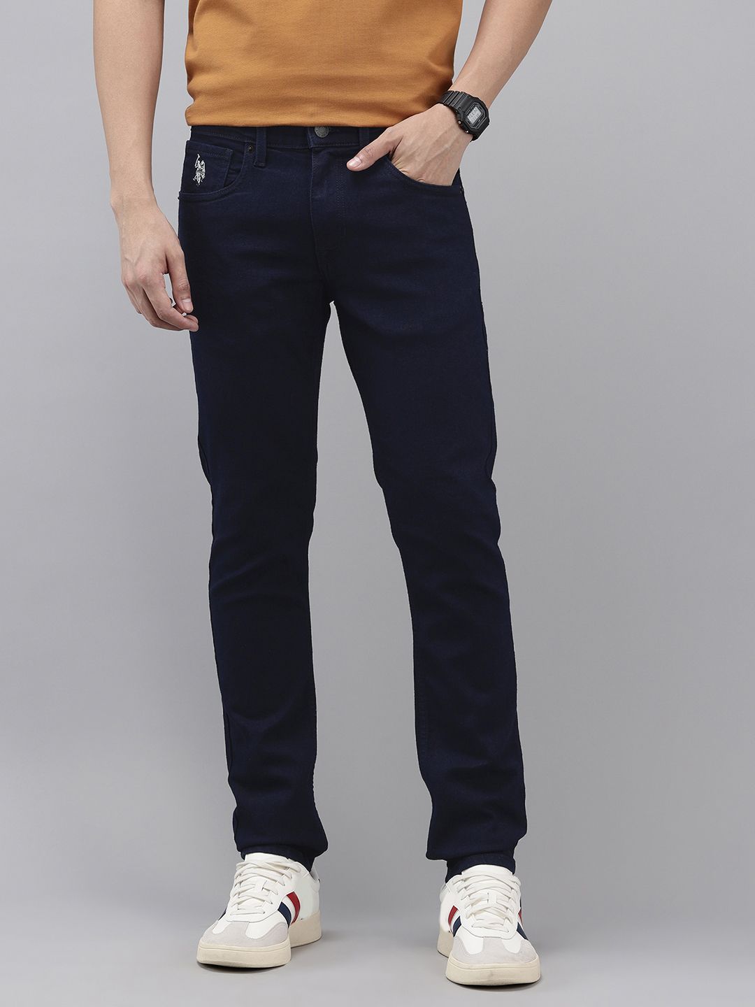 U.S. Polo Assn. Denim Co. Men Brandon Slim Tapered Fit Light Fade Stretchable Jeans-picture-33