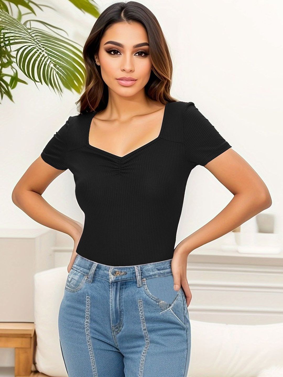 StyleCast Sweetheart Neck Bodysuit-picture-15