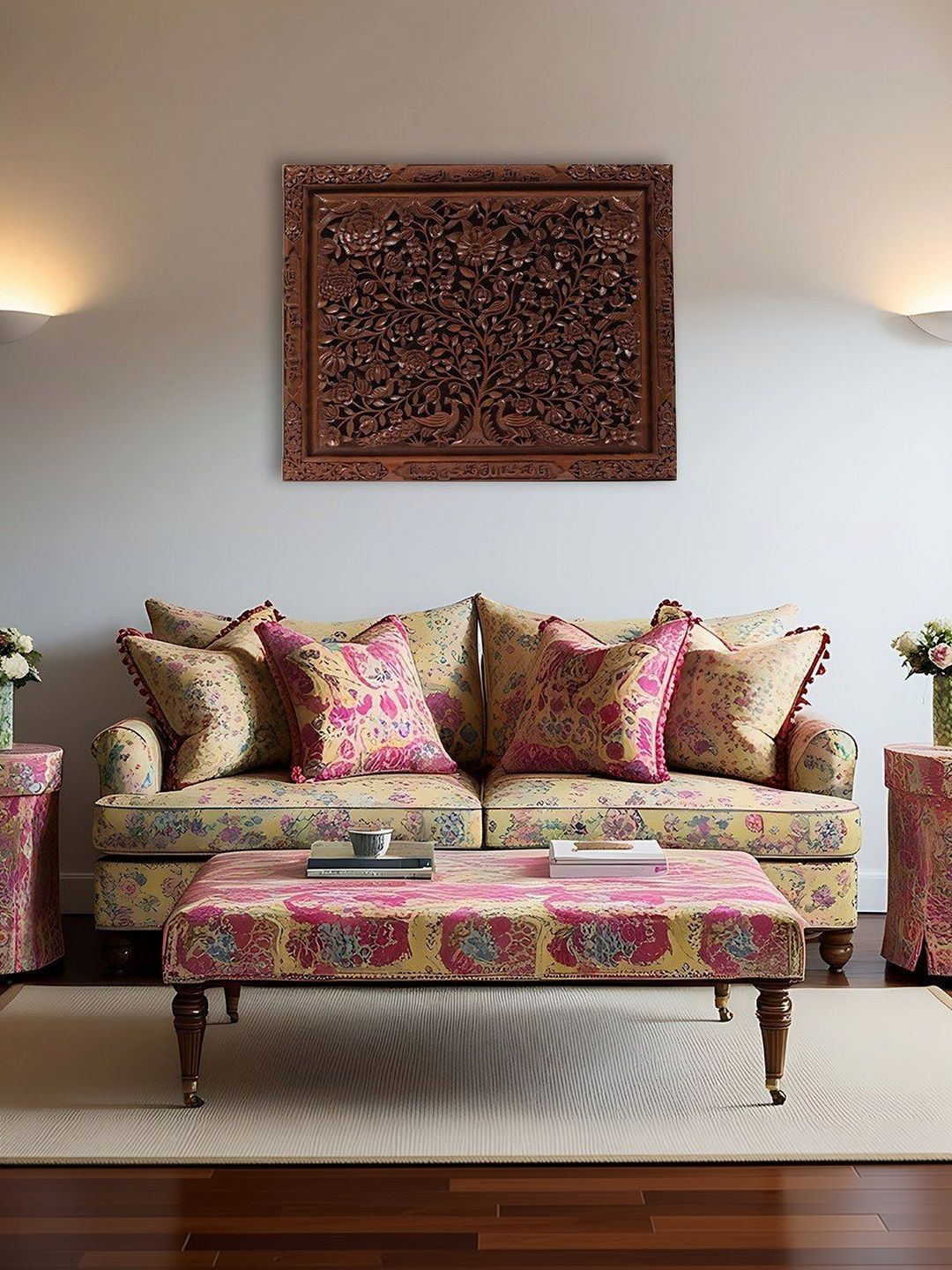 Exotic India Ethnic Motifs Matte Wall Hanging Decor - 28 In-image-22