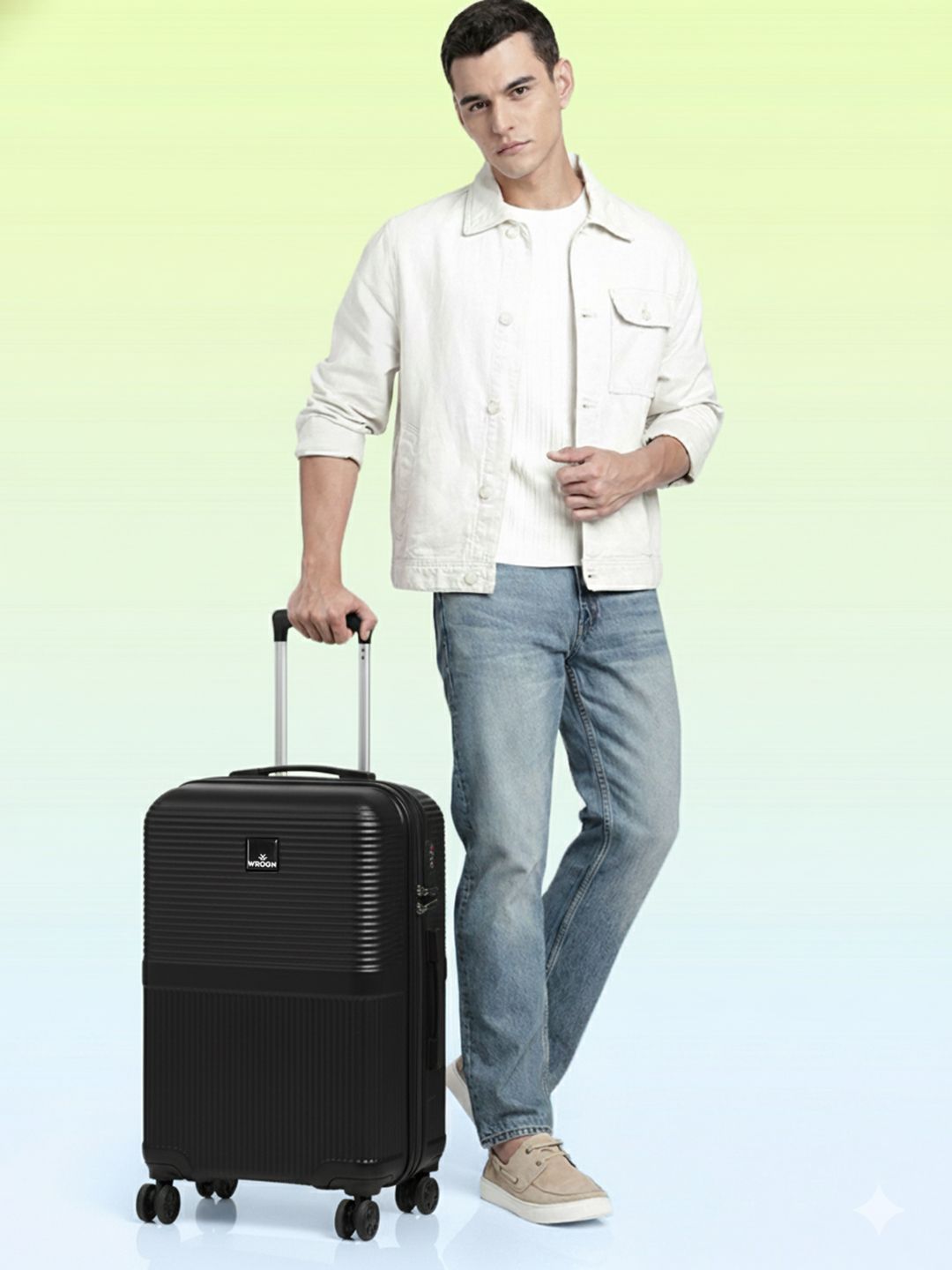 WROGN Textured Hard Large Suitcase Trolley Bag- 101-150L-image-7