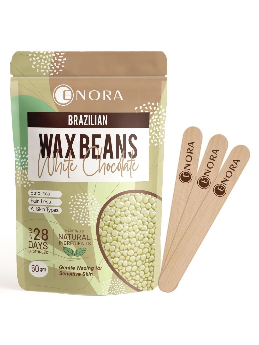 ENORA Brazilian Stripless White Chocolate Wax Beans With Spatula - 150 g-picture-25