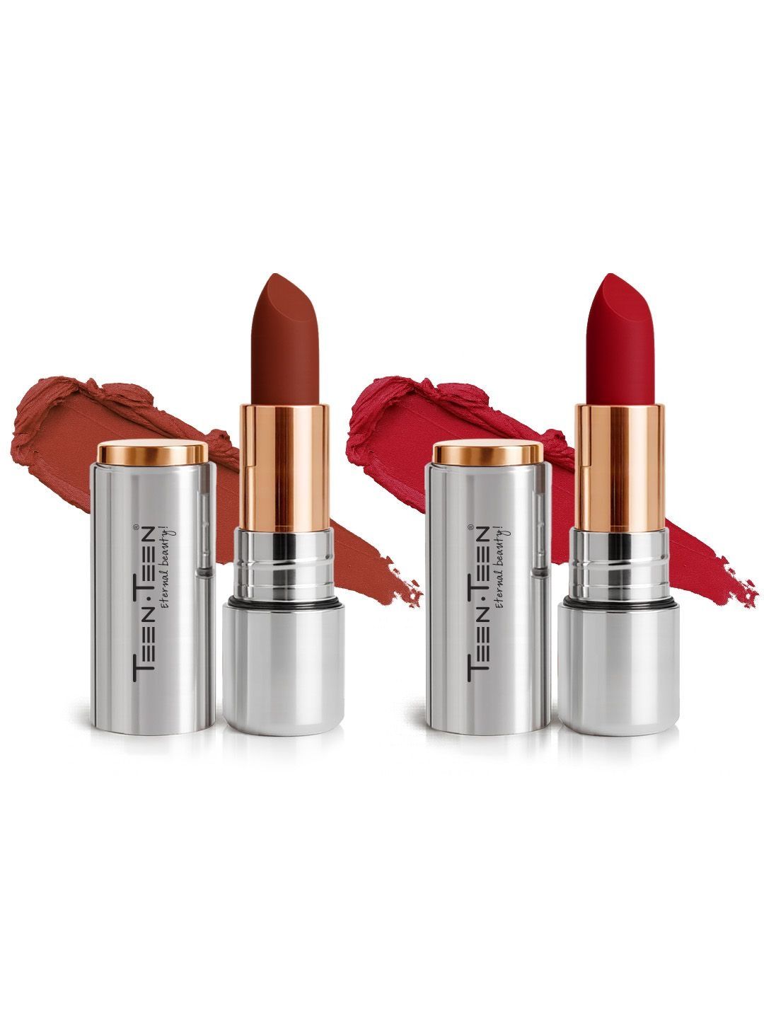 TEEN TEEN COSMETICS Set Of 2 Iconic Non Transfer Matte Lipstick - Warm Teddy-Sugar Dada-image-29