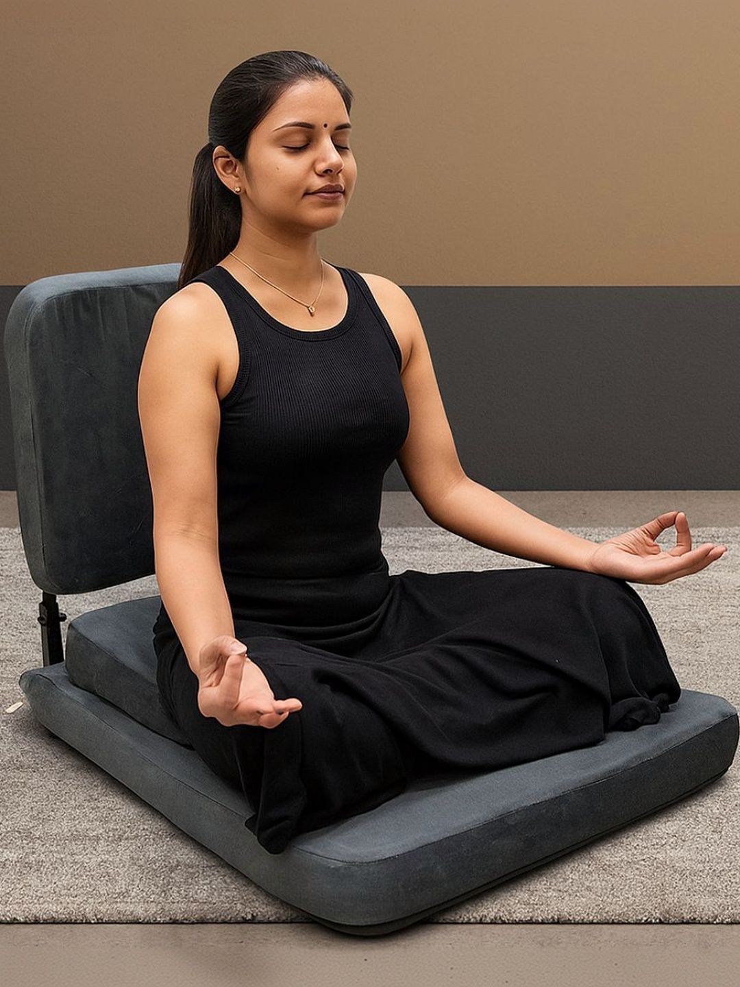 Kawachi Grey Advanced Meditation Chair With Cushion-picture-11