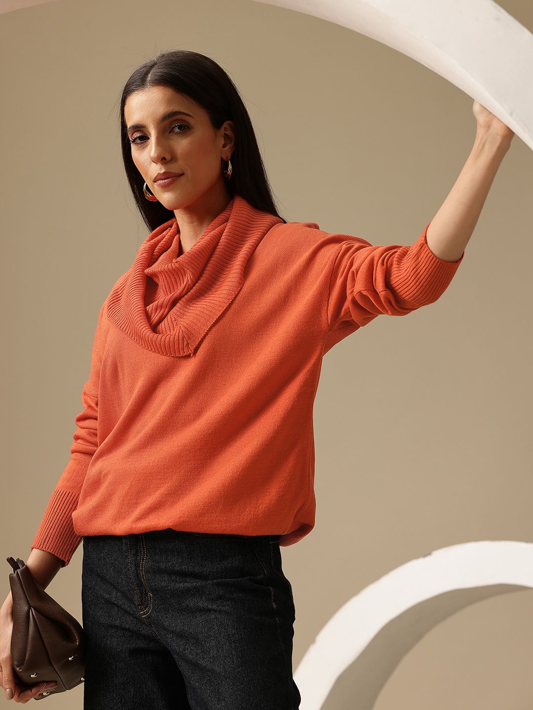 Chemistry Ribbed Cowl Neck Pullover-picture-39