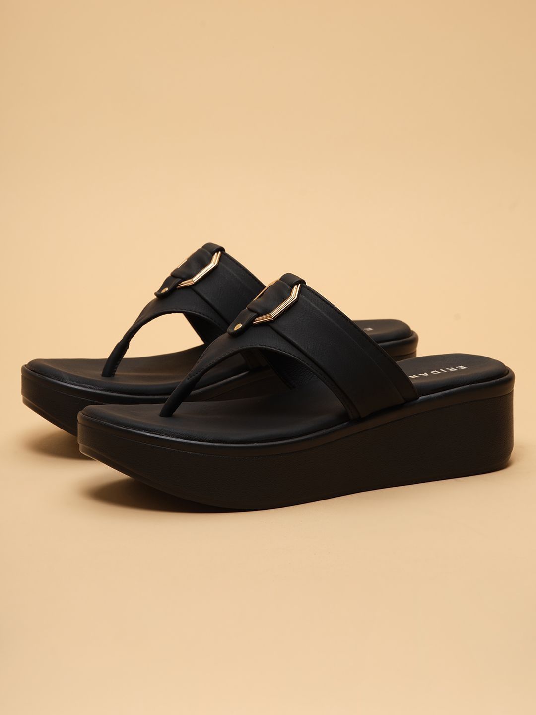 ERIDANI Wedge Sandals with Buckles-picture-2