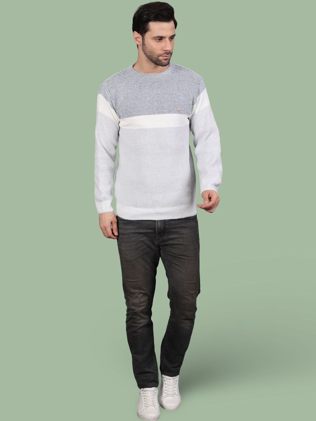 GRACIT Men Colourblocked Woollen Pullover-picture-53