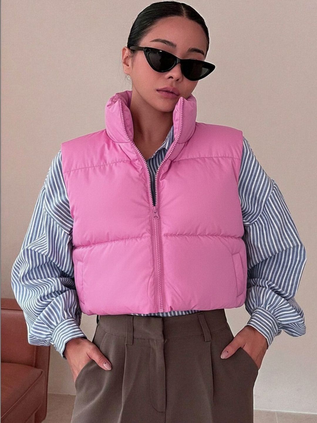 The Roadster Lifestyle Co Stand Collar Puffer Jacket-picture-45