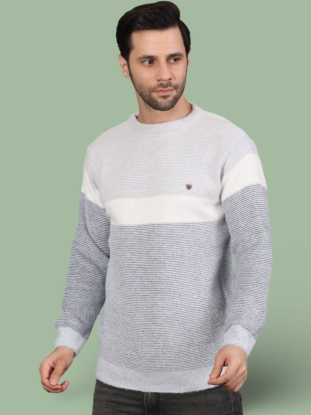 GRACIT Men Colourblocked Woollen Pullover-picture-58