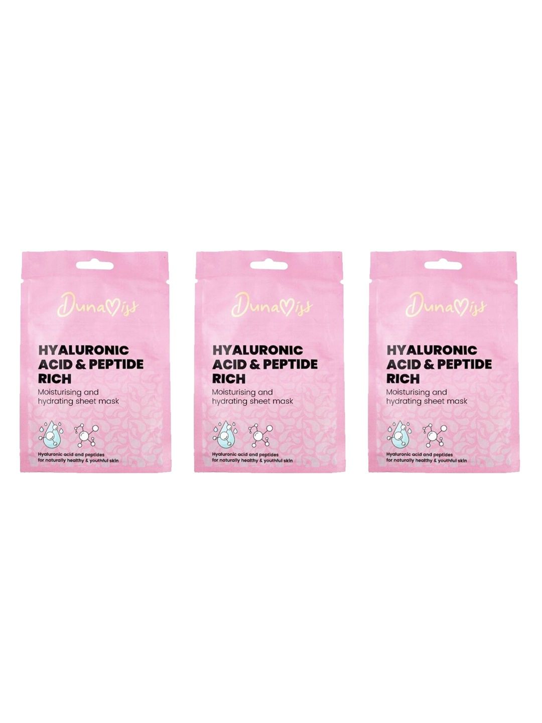 Dunamiss Cosmetics Set Of 3 Moisturizing & Hydrating Sheet Mask With Hyaluronic Acid-image-11