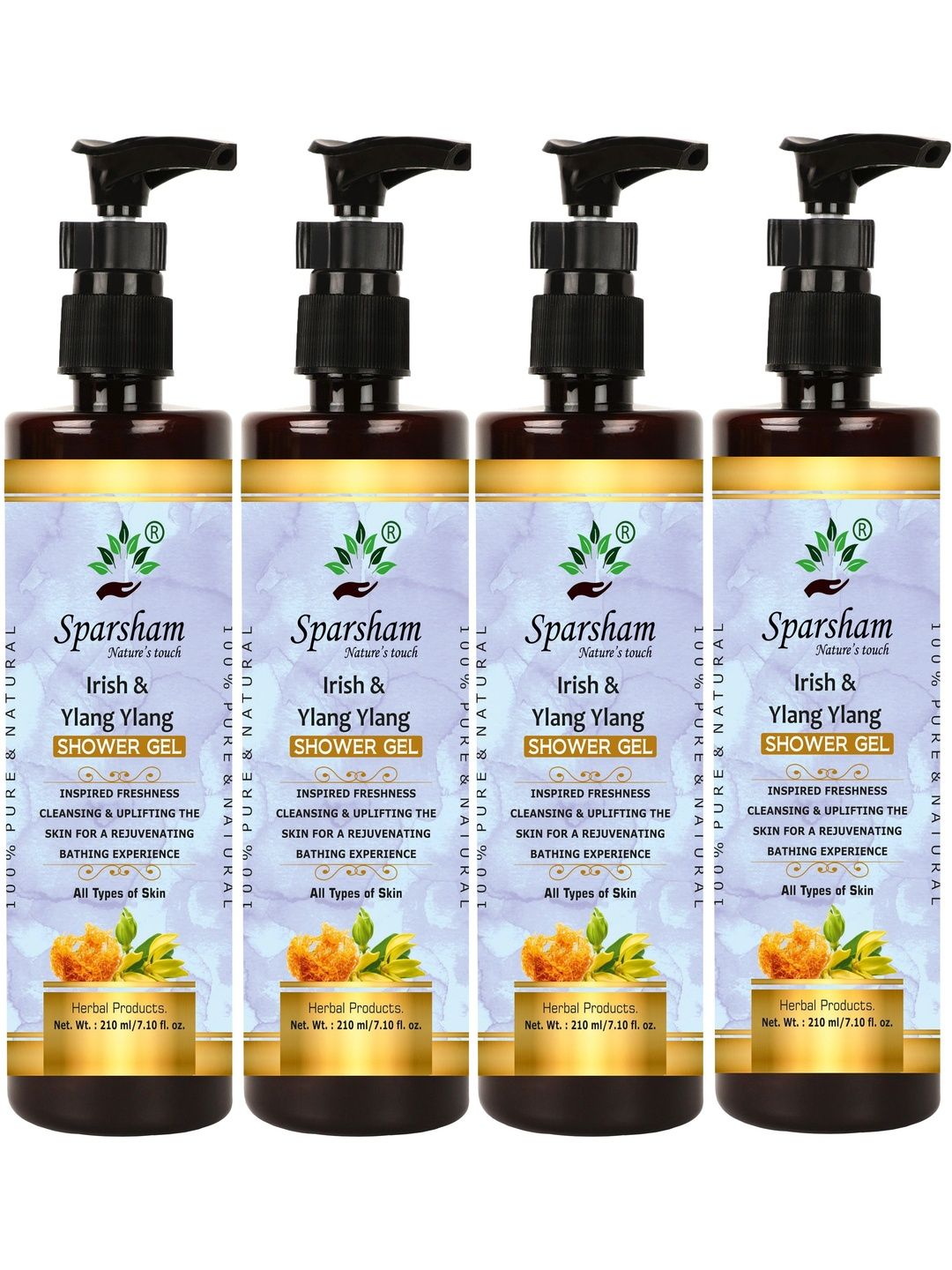SPARSHAM-NATURE'S TOUCH Set Of 2 Irish & Ylang Ylang Shower Gel - 210 ml Each-image-14