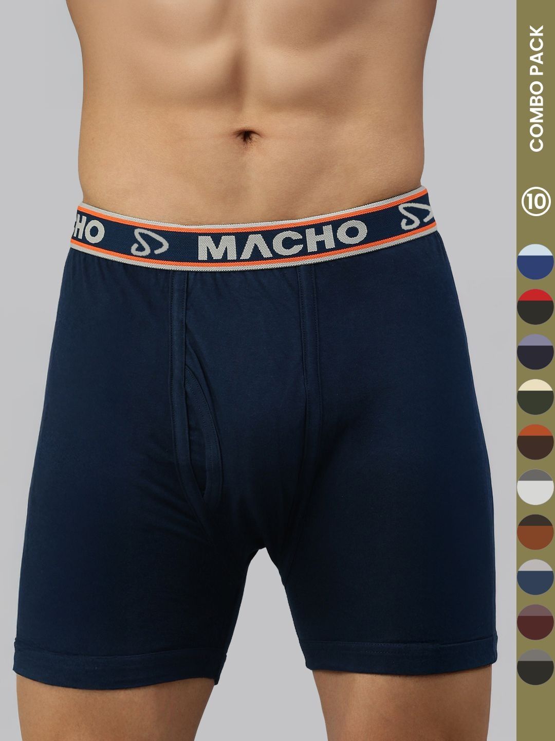 MACHO Pack Of 10 Pure Cotton Long Trunk-picture-41