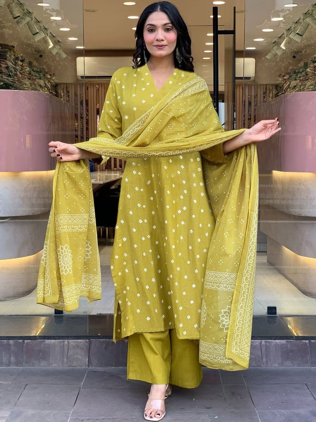 KALINI Women Ethnic Motifs Printed Regular Kurta with Palazzos & With Dupatta-picture-37