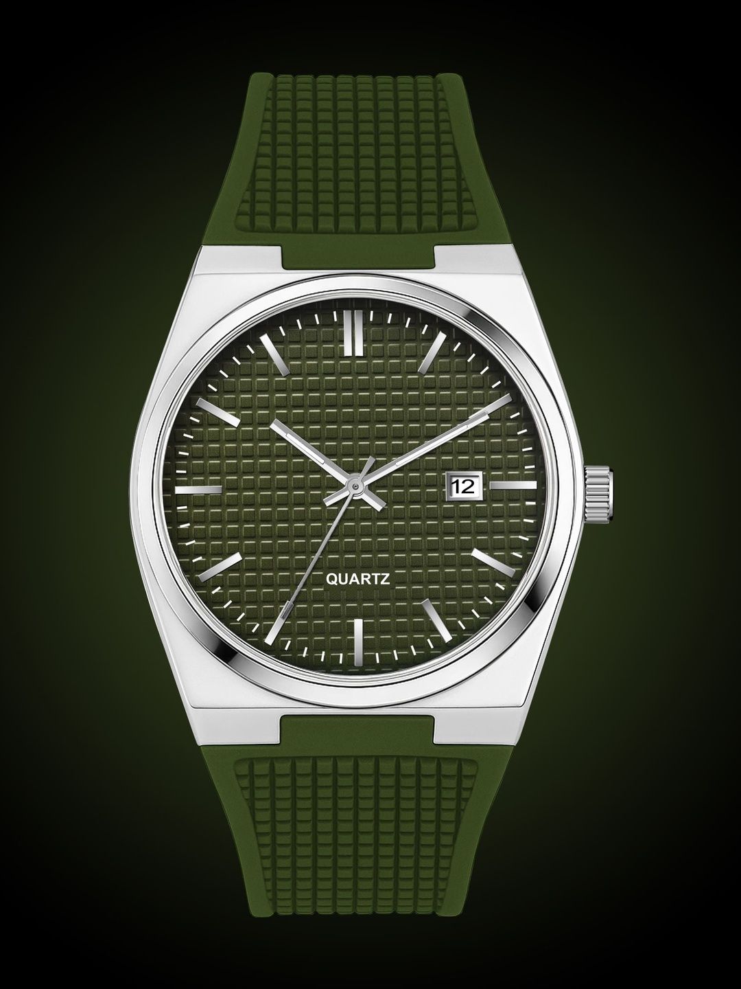 SWADESI STUFF Men Dial & Straps Analogue Watch AKASH SILICON GREEN 9-picture-6