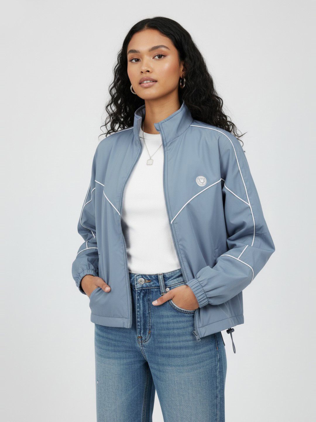 glitchez Mock Collar Contrast Piping Jacket-picture-28
