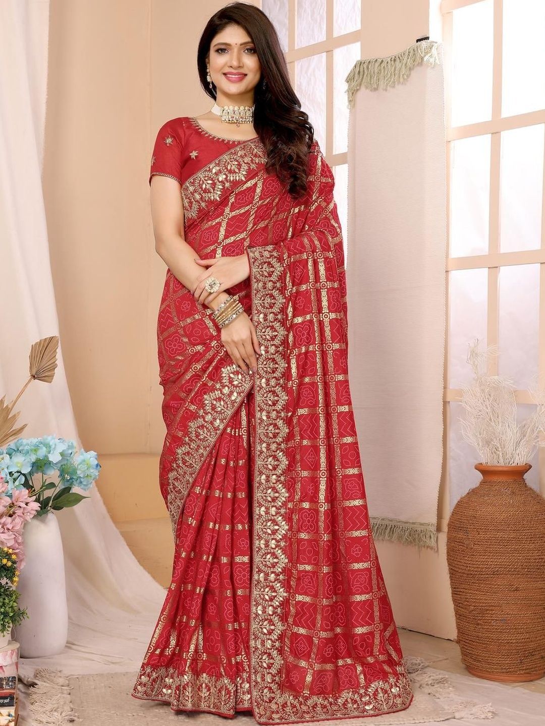 DIVASTRI Woven Design Zari Heavy Work Saree-image-21