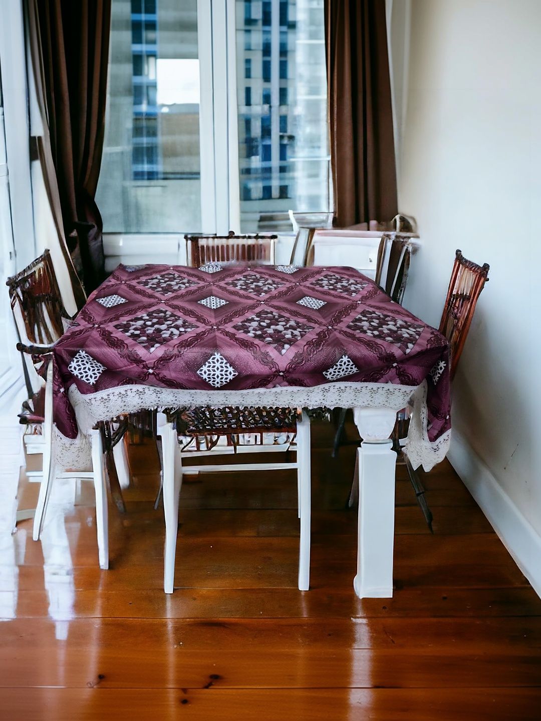 Mopak Decor Pink Floral Printed Table Covers-picture-37