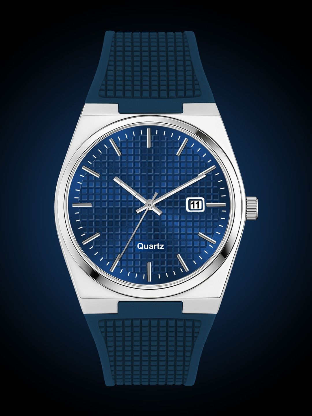 SWADESI STUFF Men Dial & Straps Analogue Watch AKASH SILICON BLUE 9-picture-7